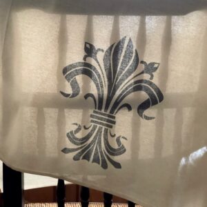 rustic fleur-di-lis tea towel
