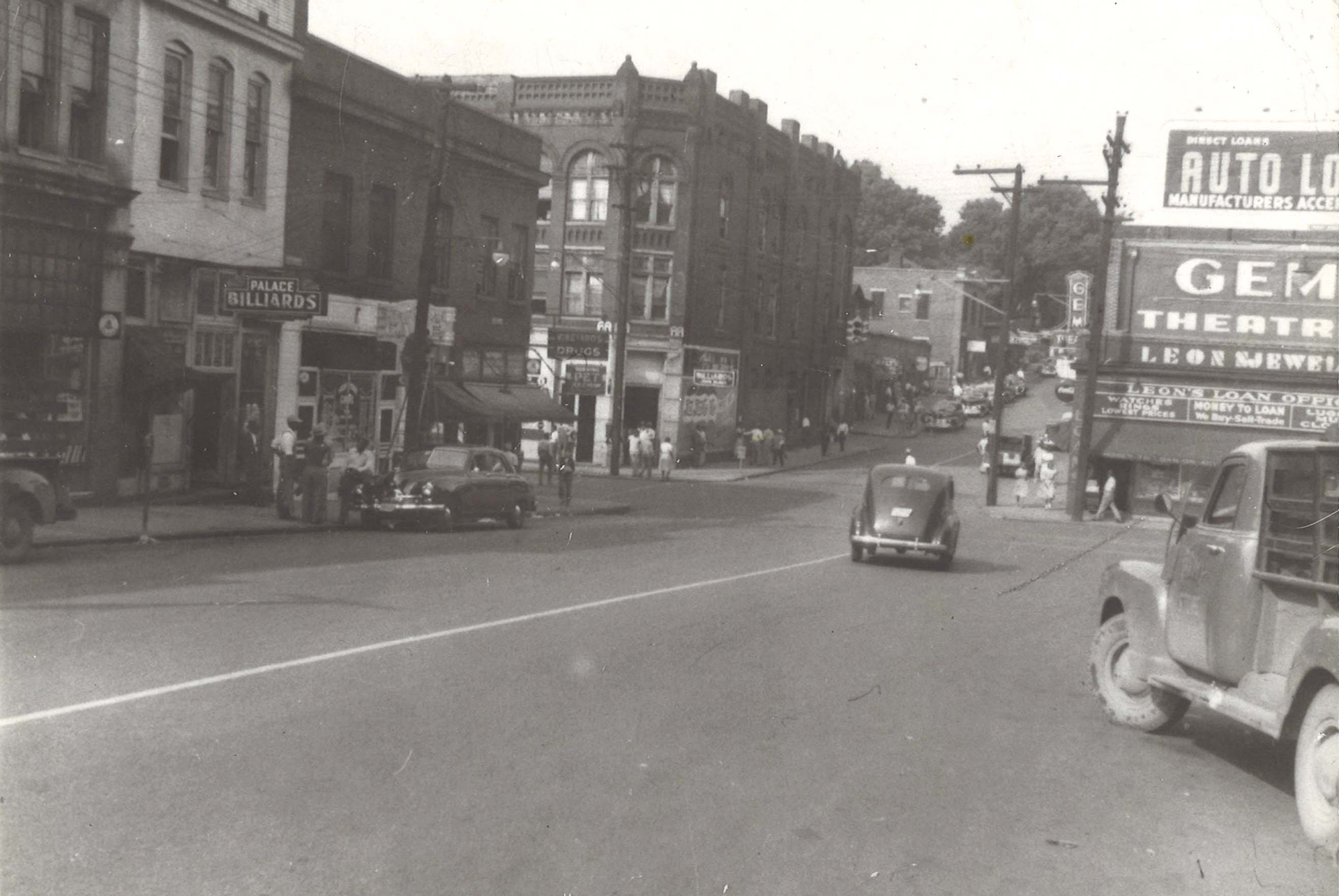 COMPRESSED-VineAndCentral The corner of Vine and Central was the heart of the East Knoxville neighborhood until an "urban renewal" project destroyed it. (Photo courtesy of the Beck Center)