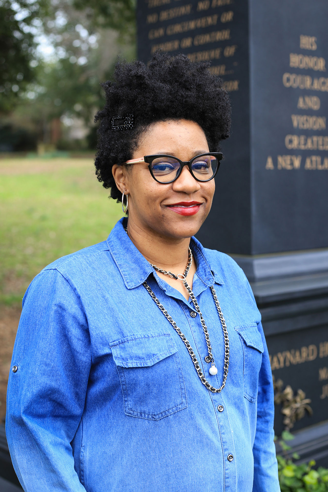 COMPRESSED-ABRA-FACE Abra Lee in Atlanta's Oakland Cemetery. (Photo by Laura Mercer)
