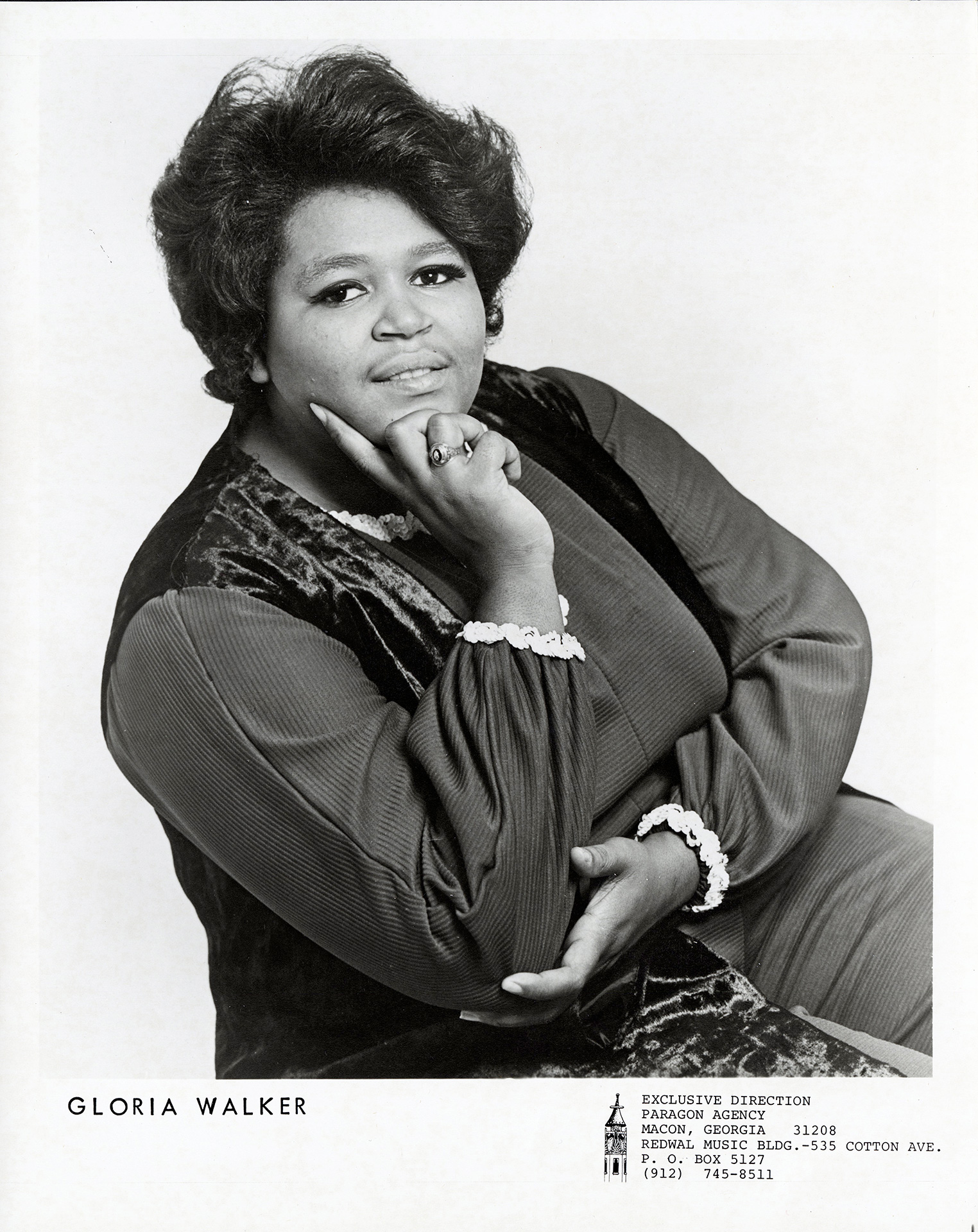 Gloria Walker in her solo days in the 1970s (photograph courtesy of Georgia College Special Collections)