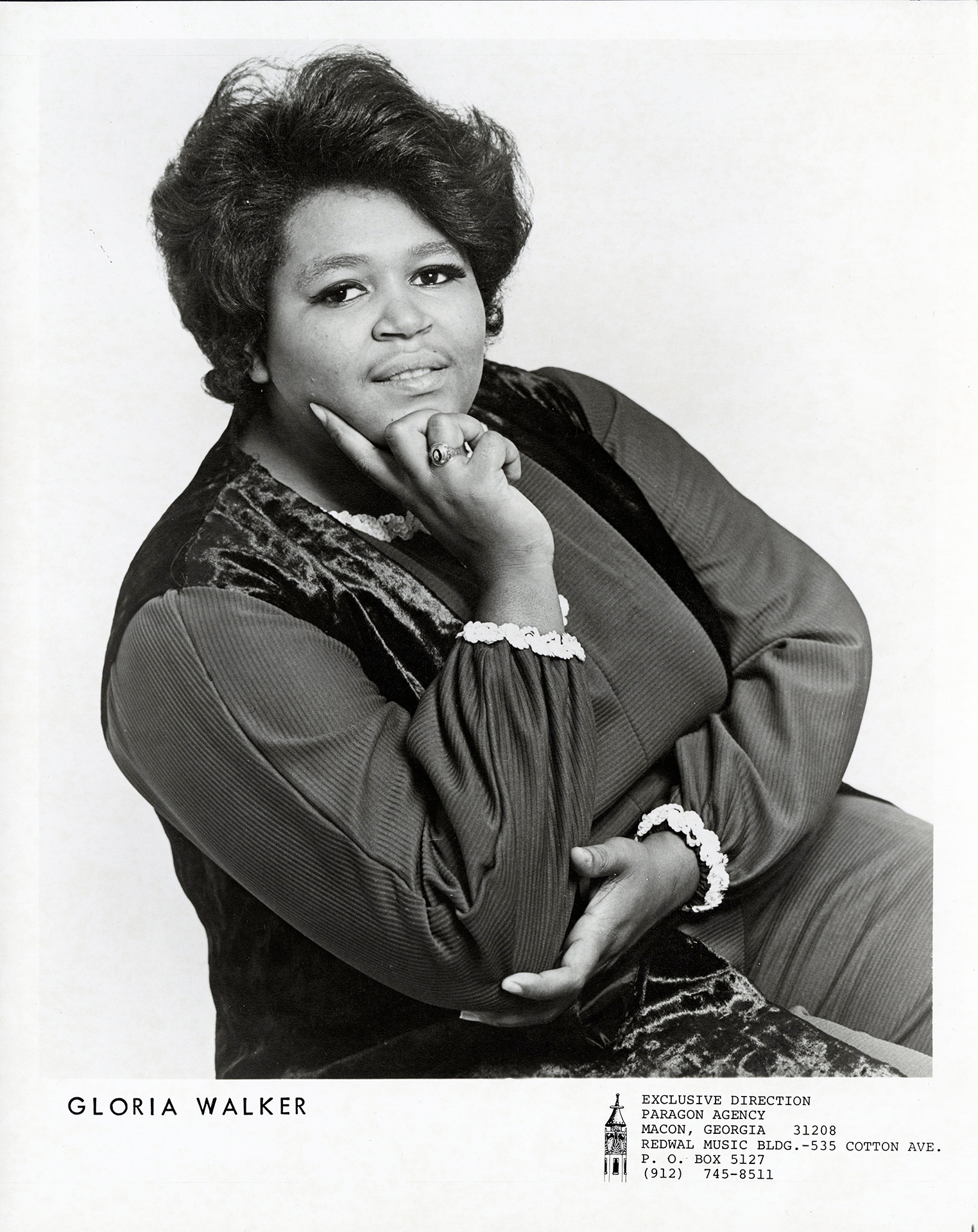 COMPRESSED-Gloria-Walker-Photo009 Gloria Walker in her solo days in the 1970s (photograph courtesy of Georgia College Special Collections)