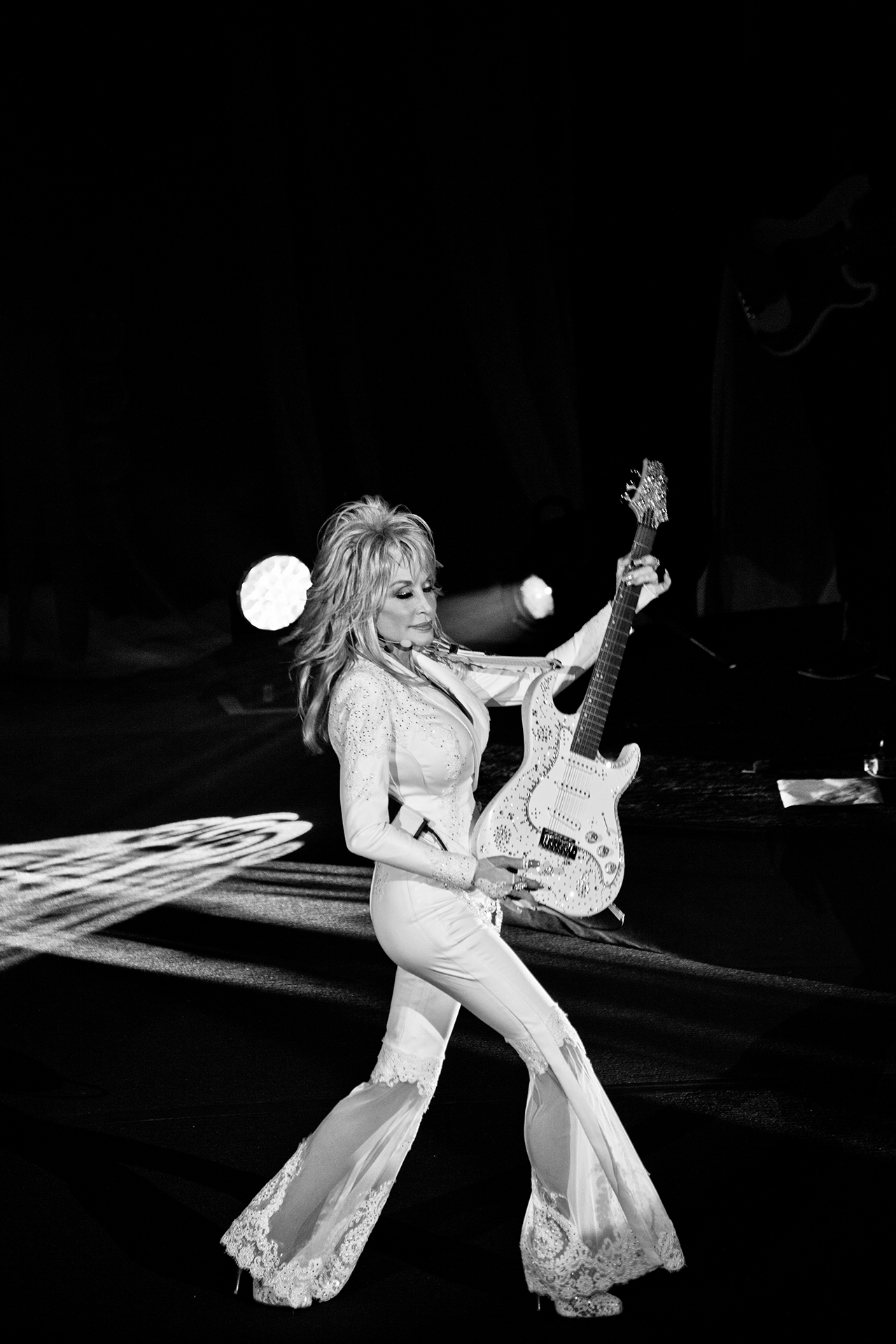 Dolly on stage at Nashville's Ryman Auditorium in 2015. (photo courtesy of Dolly Parton)