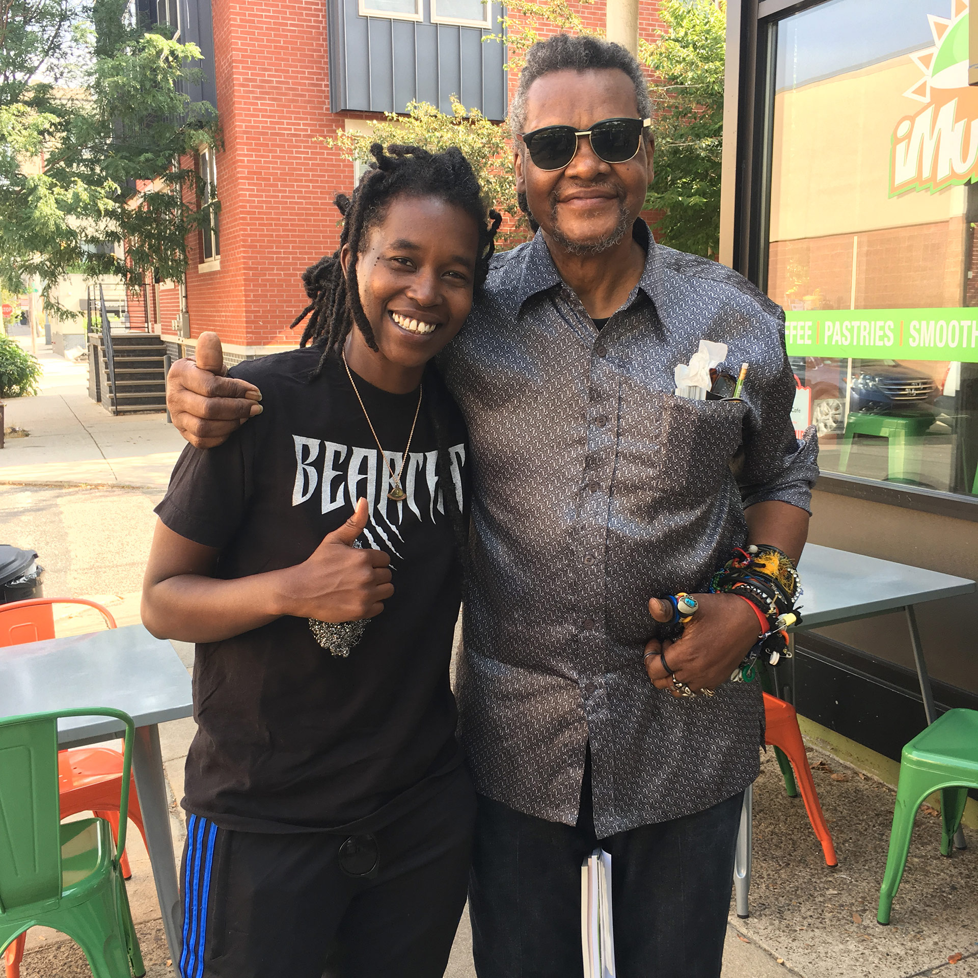 CONDENSED-holley-moor Afrofuturist musician, poet, and activist Camae Ayewa, aka Moor Mother, appears on Holley's new album (photograph by Matt Arnett).