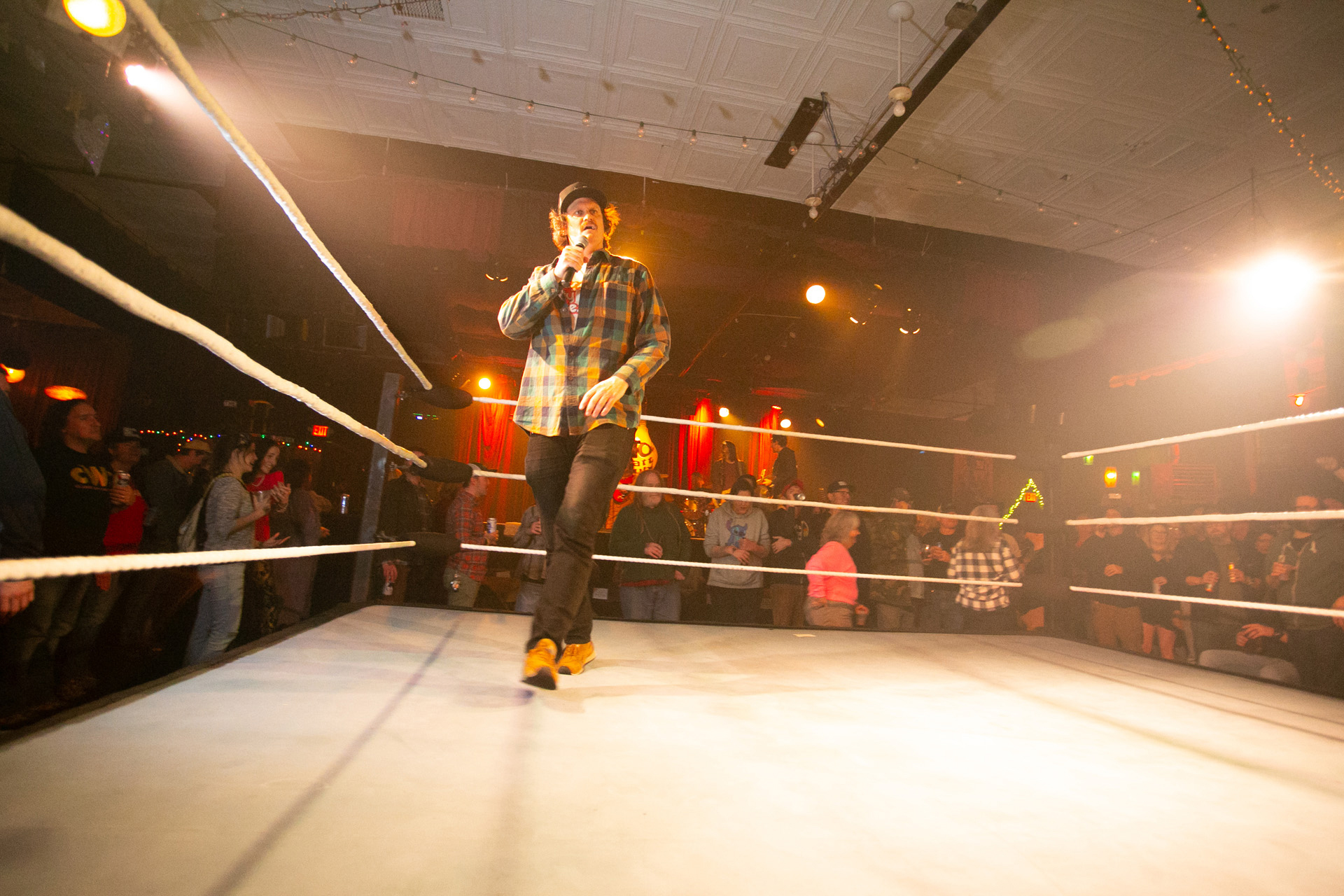 Cole Taylor plays the role of emcee at all Classic City Wrestling bouts.