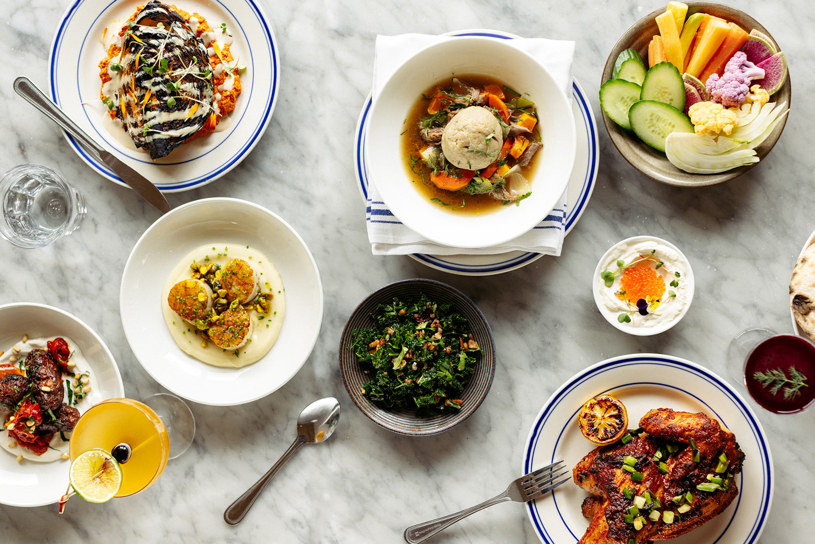 An assortment of dishes from Saba in New Orleans (photograph by Emily Ferretti)