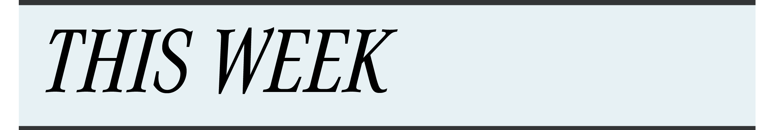 This Week-01 This Week-01