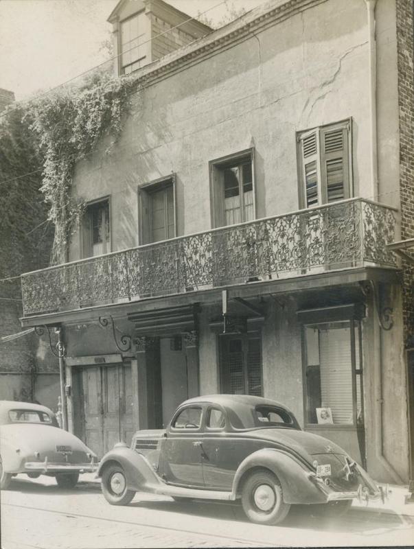 722 Toulouse Street in New Orleans in the Thirties. It was the first of Tennessee Williams's many New Orleans apartments. 