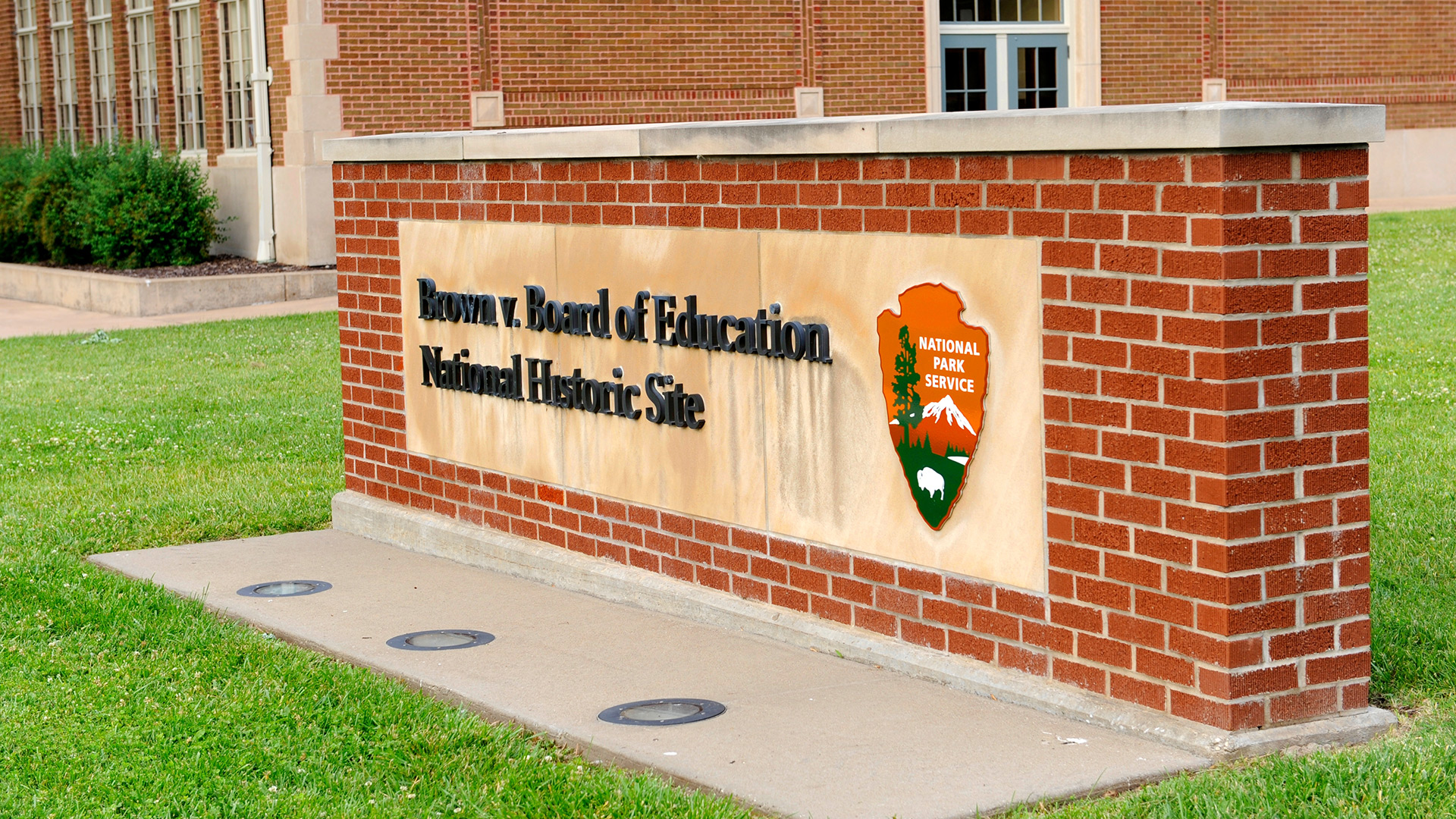 A National Historical Park commemorating Brown v. Board of Education sits in Topeka, Kansas.
