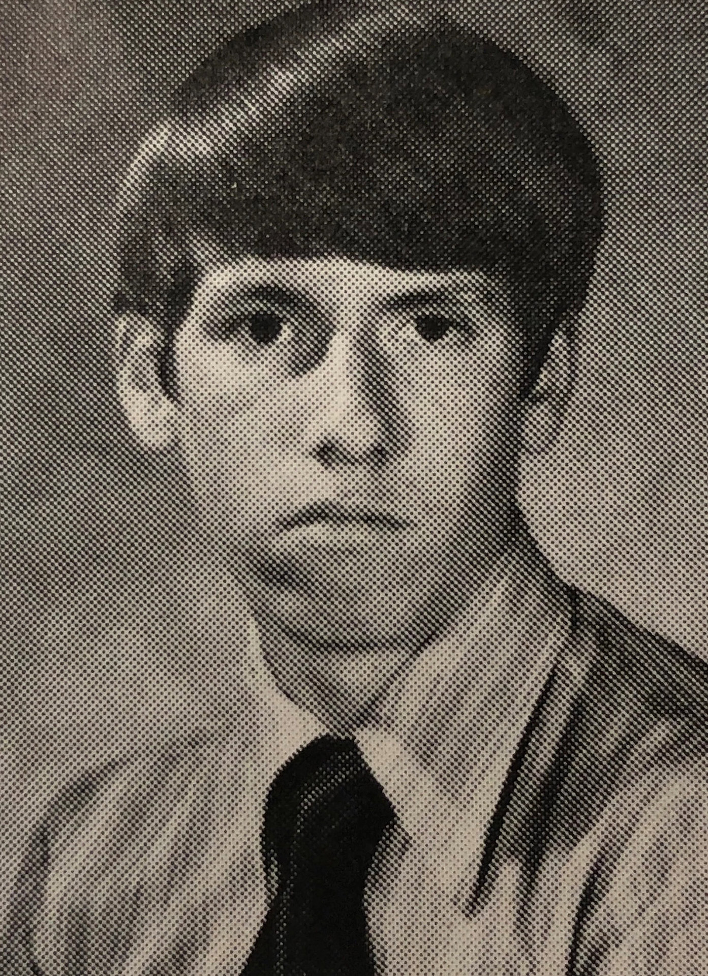 Mississippi novelist Steve Yarbrough in his Indianola class of 1975 picture (courtesy of The Admissions Project Digital Archive)
