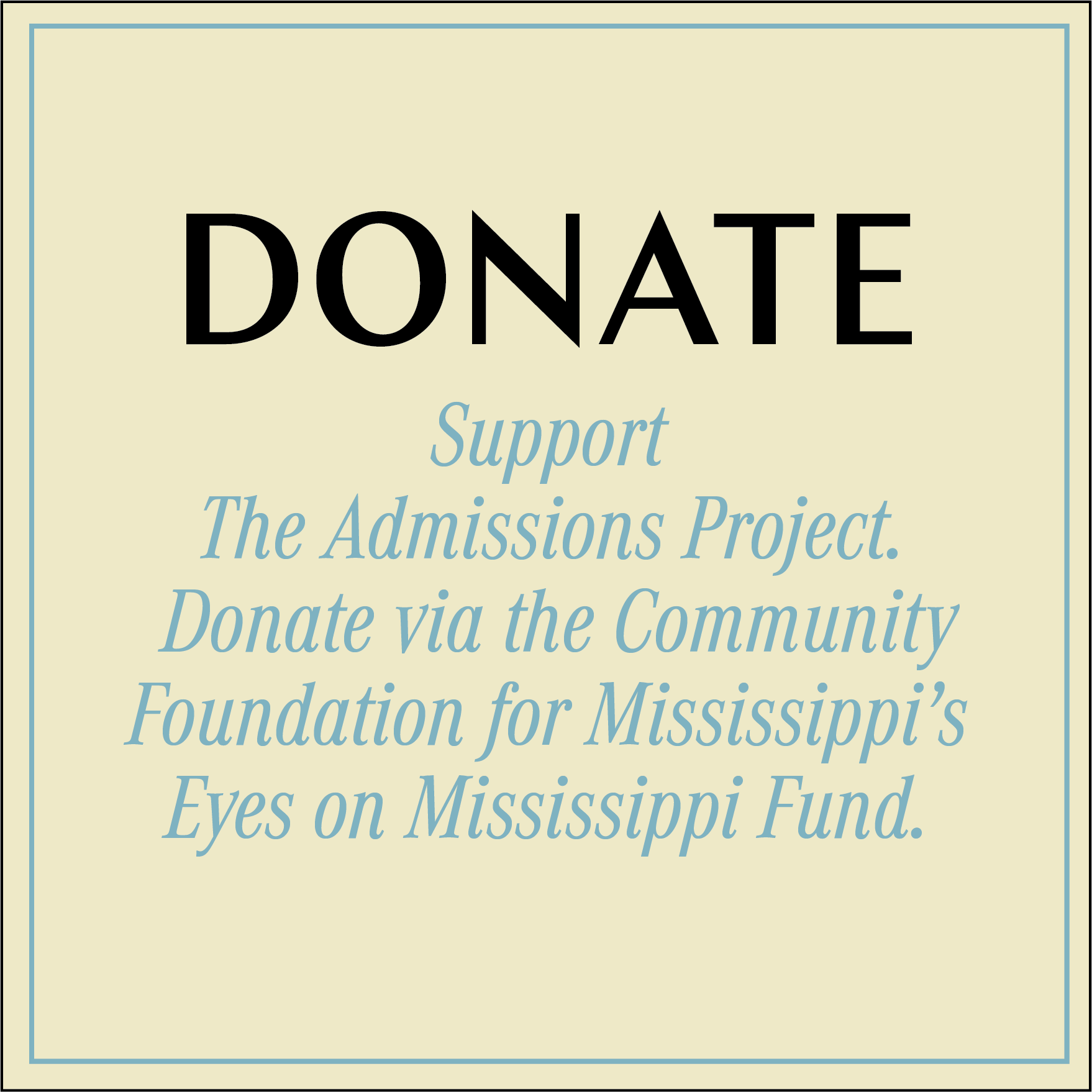 Donate to Admissions Project