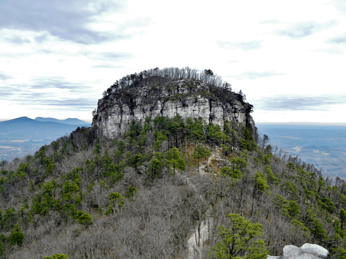 Pilot Knob, a peak of more than 5,000 feet in the Pisgah National Forest, is where the first Cherokee people—Kanati (the Lucky Hunter) and Selu (the Corn Mother)—were believed to live.