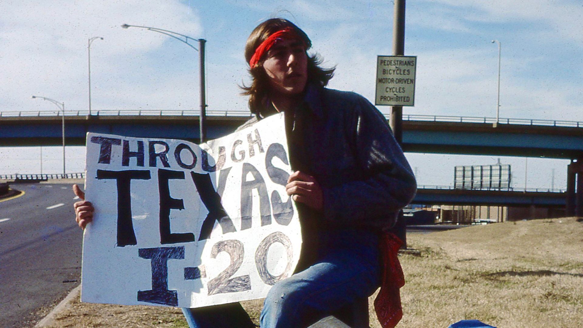 Billy Scott, hitchhiking across Texas in 1975