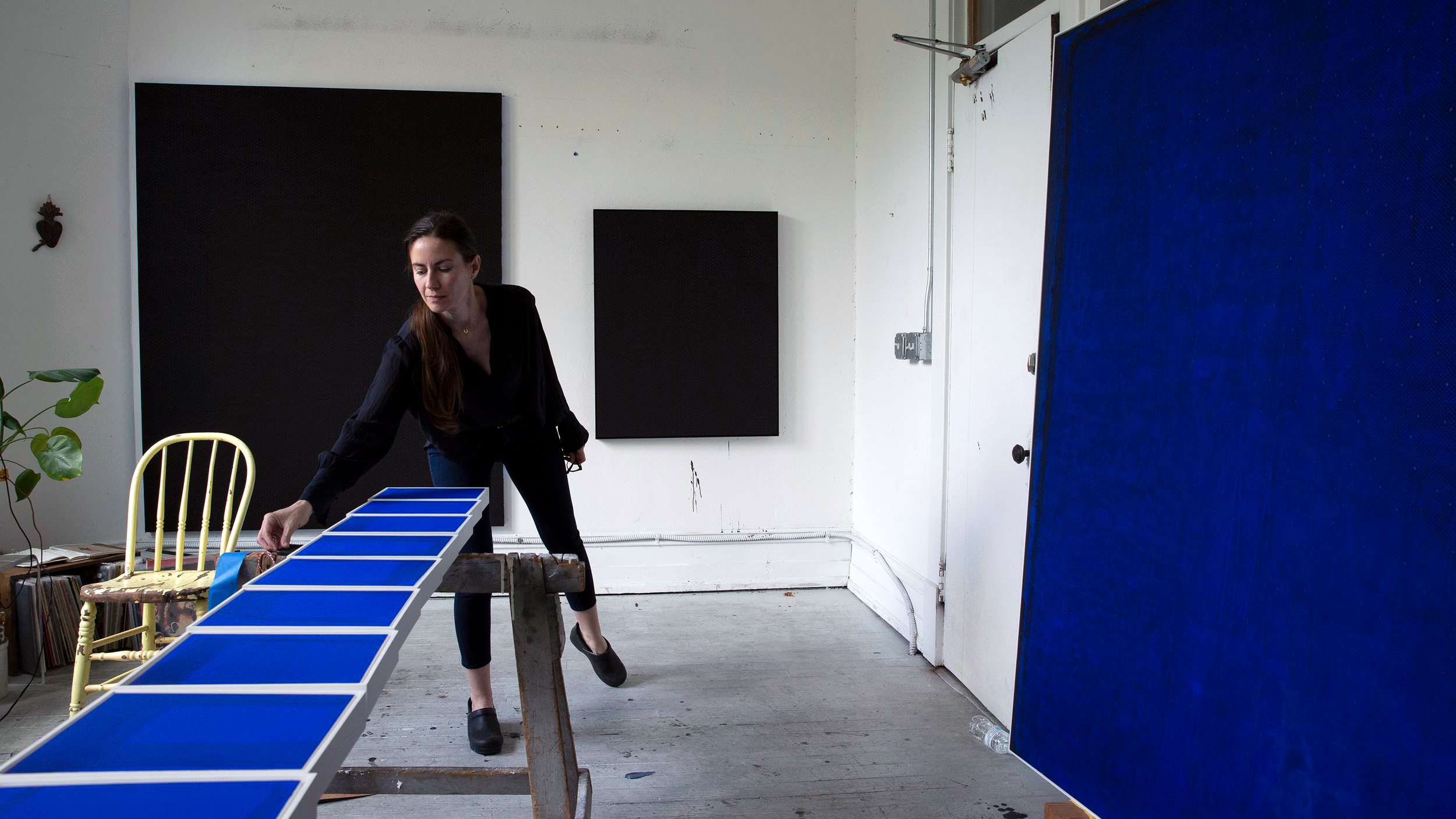 Alison Hall in her studio in Virginia.